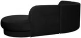 Rosa Black Velvet 3pc. Sectional from Meridian - Luna Furniture