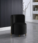 Rotunda Black Velvet Chair from Meridian - Luna Furniture