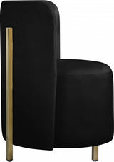 Rotunda Black Velvet Chair from Meridian - Luna Furniture