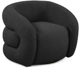 Black Roxbury Boucle Fabric Dining Chair / Accent Chair from Meridian - Luna Furniture