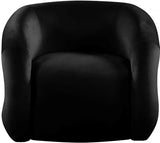 Roxbury Black Velvet Accent Chair from Meridian - Luna Furniture