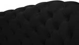 Royal Black Velvet 2pc. Sectional from Meridian - Luna Furniture