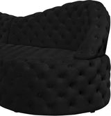 Royal Black Velvet 2pc. Sectional from Meridian - Luna Furniture