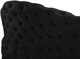 Royal Black Velvet 2pc. Sectional from Meridian - Luna Furniture