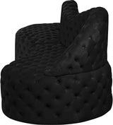 Royal Black Velvet 2pc. Sectional from Meridian - Luna Furniture