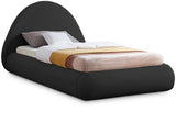 Black Rudy Teddy Fabric Twin Bed from Meridian - Luna Furniture