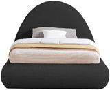 Black Rudy Teddy Fabric Twin Bed from Meridian - Luna Furniture