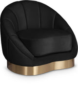 Shelly Black Velvet Chair from Meridian - Luna Furniture