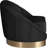 Shelly Black Velvet Chair from Meridian - Luna Furniture