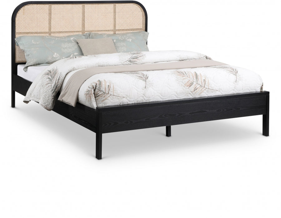 Siena Black Ash Wood Full Bed from Meridian - Luna Furniture