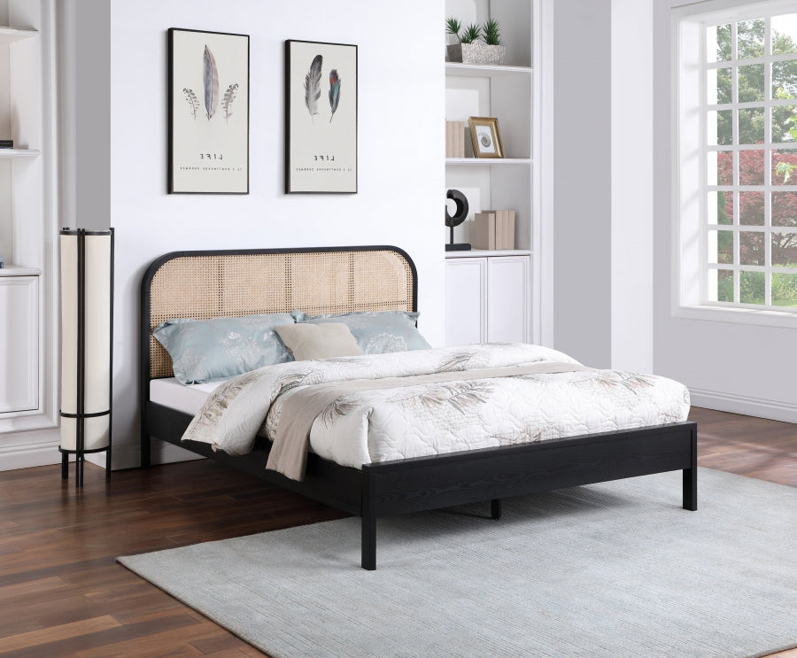 Siena Black Ash Wood Full Bed from Meridian - Luna Furniture