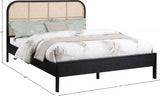 Siena Black Ash Wood Full Bed from Meridian - Luna Furniture