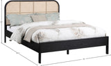 Siena Black Ash Wood King Bed from Meridian - Luna Furniture