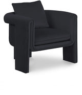 Black Sloan Velvet Accent Chair from Meridian - Luna Furniture