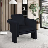 Black Sloan Velvet Accent Chair from Meridian - Luna Furniture