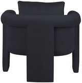 Black Sloan Velvet Accent Chair from Meridian - Luna Furniture