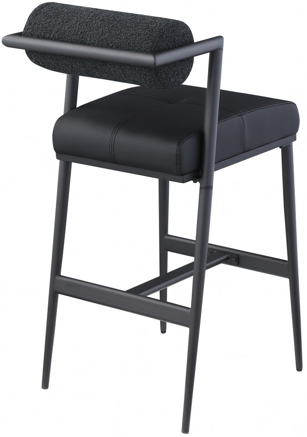 Set Of 2 Faux Leather buying Bar Stools (Black)