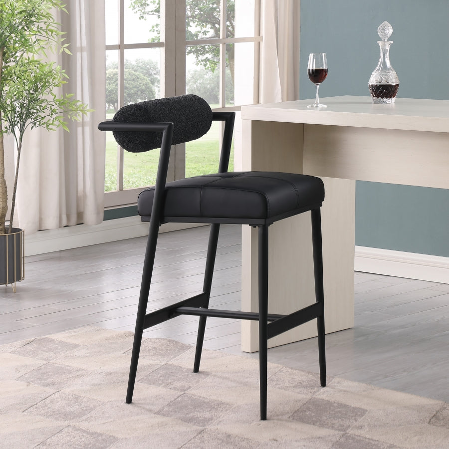 Black fabric counter stools sale