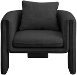 Black Stylus Boucle Accent Chair from Meridian - Luna Furniture