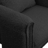 Black Stylus Boucle Accent Chair from Meridian - Luna Furniture