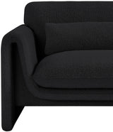 Black Stylus Boucle Fabric Chair from Meridian - Luna Furniture