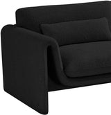 Black Stylus Boucle Fabric Chair from Meridian - Luna Furniture