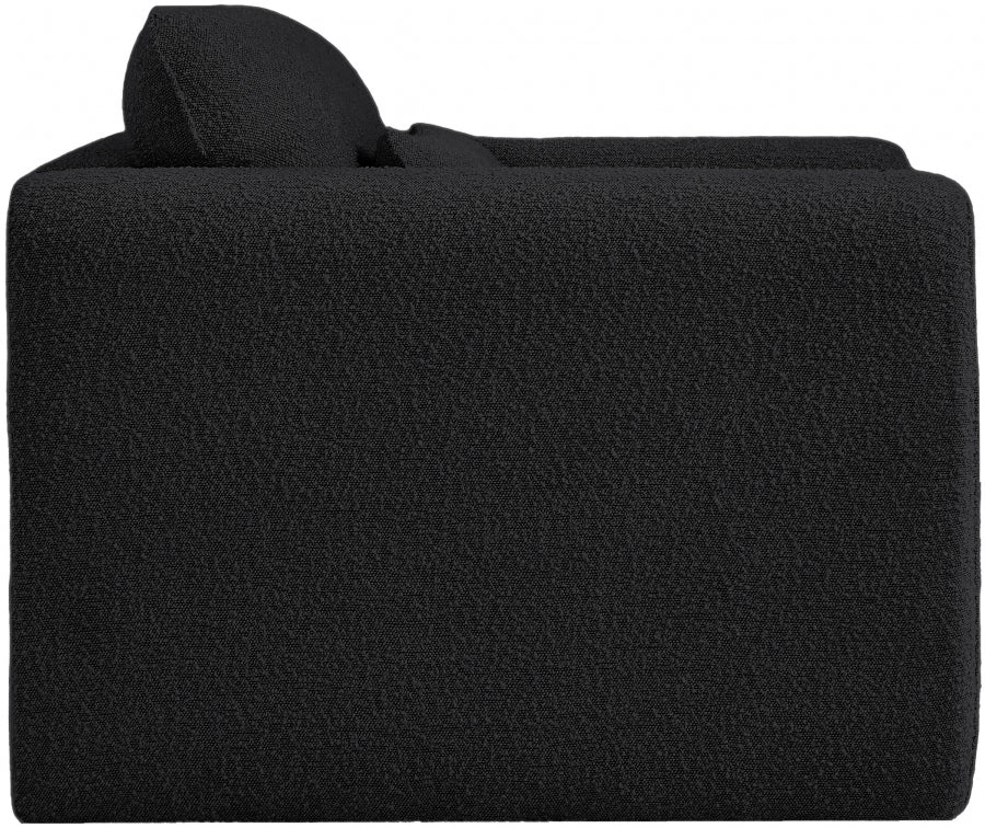 Black Stylus Boucle Fabric Chair from Meridian - Luna Furniture