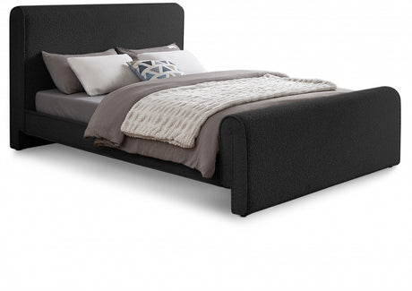 Black Stylus Boucle Fabric Full Bed from Meridian - Luna Furniture