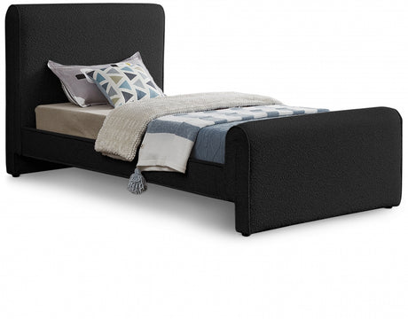 Black Stylus Boucle Fabric Twin Bed from Meridian - Luna Furniture