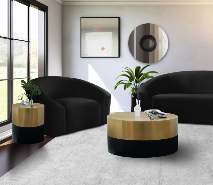 Sun Gold/Black Coffee Table from Meridian - Luna Furniture