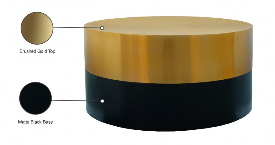 Sun Gold/Black Coffee Table from Meridian - Luna Furniture