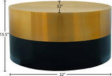 Sun Gold/Black Coffee Table from Meridian - Luna Furniture