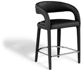 Sylvester Black Faux Leather Counter Stool from Meridian - Luna Furniture