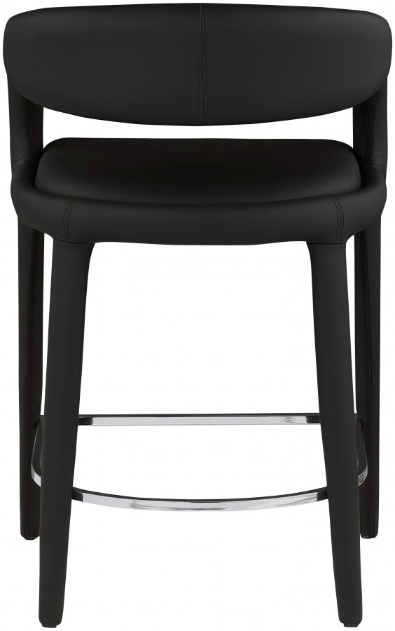 Sylvester Black Faux Leather Counter Stool from Meridian - Luna Furniture