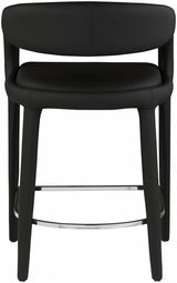 Sylvester Black Faux Leather Counter Stool from Meridian - Luna Furniture