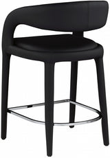 Sylvester Black Faux Leather Counter Stool from Meridian - Luna Furniture