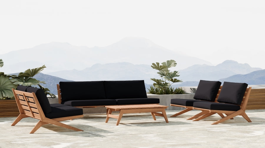 Tahiti Black Waterproof Fabric Outdoor Sofa from Meridian - Luna Furniture