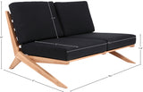 Tahiti Black Waterproof Fabric Outdoor Sofa from Meridian - Luna Furniture