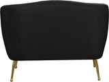 Tori Black Velvet Chair from Meridian - Luna Furniture