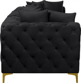 Tremblay Black 108" Velvet Modular Sofa from Meridian - Luna Furniture