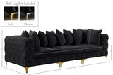 Tremblay Black 108" Velvet Modular Sofa from Meridian - Luna Furniture