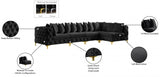 Tremblay Black Velvet Modular Sectional from Meridian - Luna Furniture