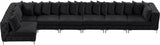 Tremblay Black Velvet Modular Sectional from Meridian - Luna Furniture