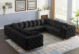 Tremblay Black Velvet Modular Sectional from Meridian - Luna Furniture