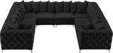 Tremblay Black Velvet Modular Sectional from Meridian - Luna Furniture