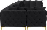 Tremblay Black Velvet Modular Sectional from Meridian - Luna Furniture