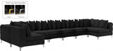 Tremblay Black Velvet Modular Sectional from Meridian - Luna Furniture