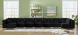 Tremblay Black Velvet Modular Sectional from Meridian - Luna Furniture