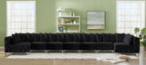 Tremblay Black Velvet Modular Sectional from Meridian - Luna Furniture