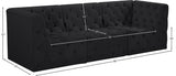 Tuft Black Velvet Modular 99" Sofa from Meridian - Luna Furniture